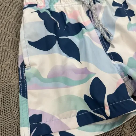 Vintage Summer Floral Print Kids Swim Shorts Trunks ~ 4 - Picture 2 of 11